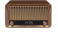 philips-caixa-de-som-vintage-com-conexoes-bluetooth-radio-fm-dab-e-relogio-digital-tavs70010-marrom-padrao - Imagem
