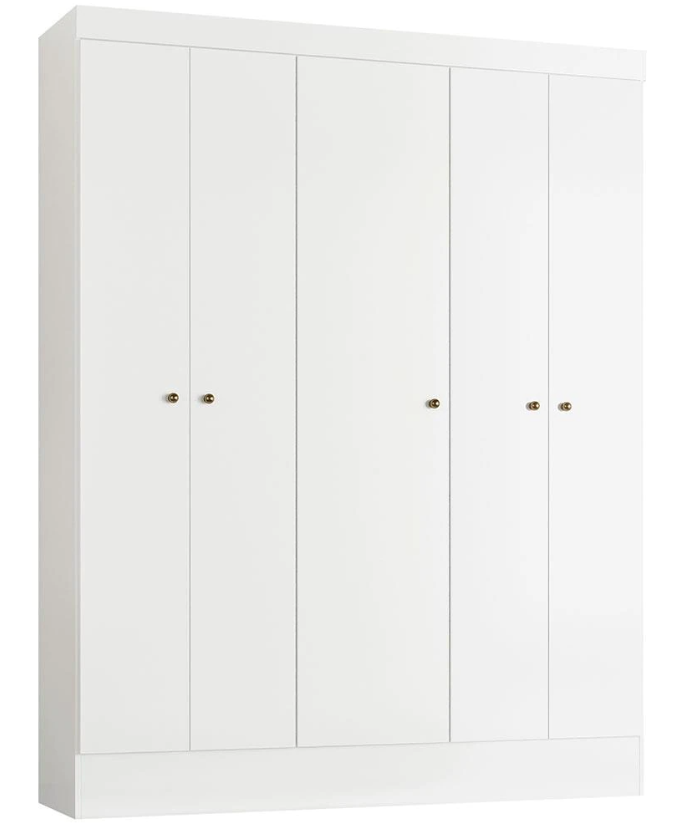 guarda-roupa-casal-demobile-artico-com-5-portas - Imagem