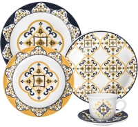 aparelho-de-jantar-e-cha-20-pecas-ceramica-floreal-sao-luis-amarelo-oxford-daily - Imagem