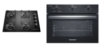 cooktop-4-bocas-continental-a-gas-de-vidro-temperado-preto-forno-de-embutir-eletrico-continental-50l-com-toplimpafacil-kc4gpoc4em - Imagem