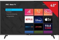 smart-tv-aoc-roku-led-43-43s519578-com-wi-fi-full-hd-3-hdmi-1-usb-com-controle-remoto-com-atalhos-roku-mobile-miracast - Imagem