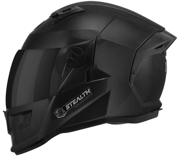 capacete-fechado-stealth-solid-58-viseira-fume-preto-metalico - Imagem