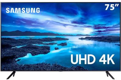 smart-tv-75-uhd-4k-samsung-75au7700-processador-crystal-4k-tela-sem-limites-visual-livre-de-cabos-alexa-built-in-controle-unico-vjfr - Imagem