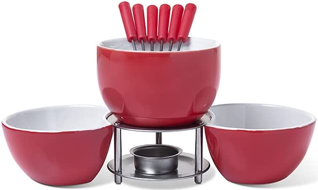 brinox-petiscos-conjunto-para-fondue-de-10-pecas-marrom-chocolate - Imagem