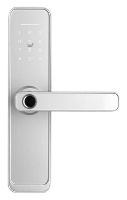 fechadura-digital-kabum-smart-500-biometria-controle-via-aplicativo-aluminio-escovado-com-macaneta-kbsg004 - Imagem