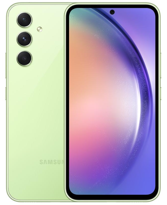 smartphone-samsung-galaxy-a54-5g-128gb-8gb-ram-octa-core-camera-tripla-de-50mp-tela-infinita-de-64-verde-lima-sm-a546elglzto - Imagem