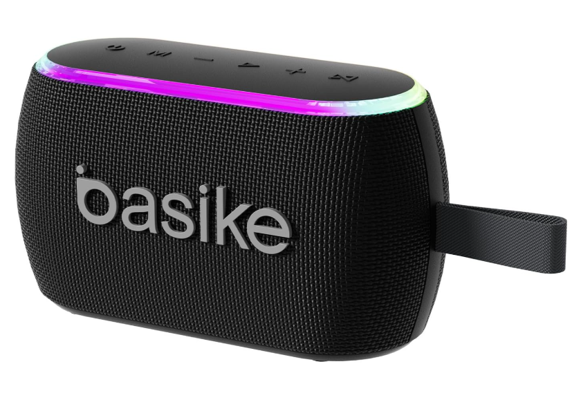 basike-caixa-de-som-portateis-bluetooth-53-100w-pico-tws-estereo-hi-fi-microfone-luzes-rgb-modos-eq-resistente-a-agua-ipx6-12h-de-reproducao-para-casa-festa-uso-ao-ar-livre-preto-zg7l - Imagem