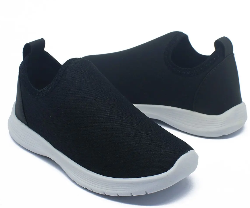 Imagem do produto Tênis Infantil Calce Facil Leve Confortável Liso Preto - Beanna Calçados na loja Magazine Luiza