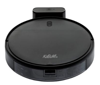 aspirador-de-po-robo-kabum-smart-100-preto-recarregamento-automatico-aspira-e-passa-pano-controle-via-aplicativo-kbsf007 - Imagem