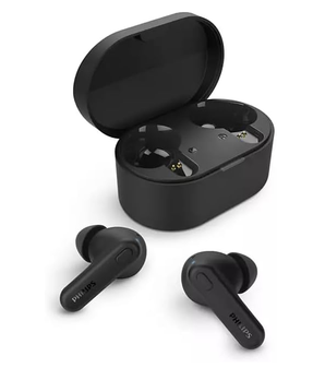 fone-de-ouvido-sem-fio-tws-philips-tat1108bk00-bluetooth-com-microfone-formato-em-haste-ipx4-energia-para-15-horas-totais-e-na-cor-preto - Imagem