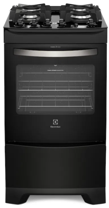 fogao-4-bocas-electrolux-preto-automatico-com-mesa-de-vidro-e-porta-full-glass-52lpv-bivolt - Imagem