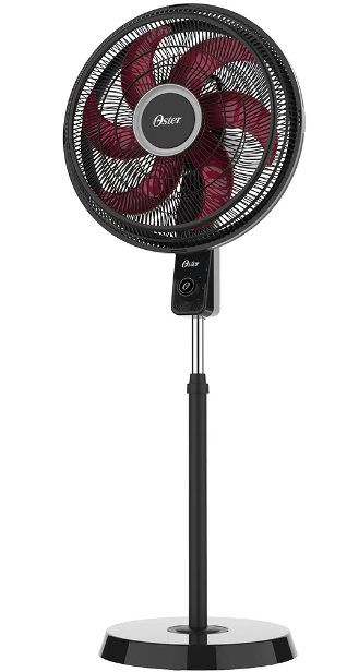 Ventilador De Coluna Oster Power Fresh, 220v, Preto/vermelho, 140w, Ovtr881