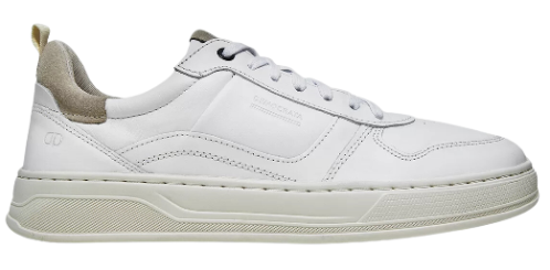 tenis-couro-democrata-denim-casual-masculino-branco - Imagem