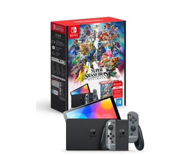 console-nintendo-switch-oled-jogo-super-smash-bros-ultimate-hbgsskacla - Imagem