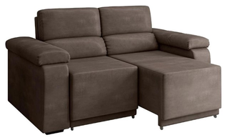 sofa-retratil-desmontavel-suede-2-lugares-fox-marrom-c4va - Imagem