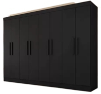 guarda-roupa-casal-mariah-8-portas-preto-fosco-movemax - Imagem