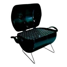 churrasqueira-movel-com-tampa-bafinho-45x35x32cm-tambor-mini-preta-hn - Imagem