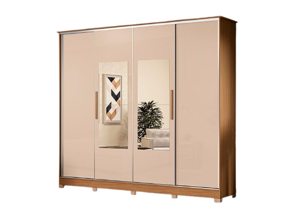 guarda-roupa-casal-com-espelho-4-gavetas-4-portas-kappesberg-monaco-ii - Imagem