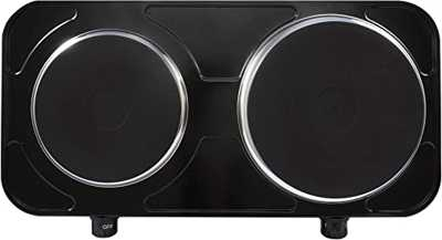 Agratto Fogão eletrico de mesa 2 pratos FMP-02 preto 220V 2500W