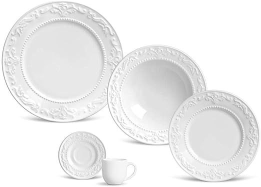 aparelho-de-jantar-20-pecas-acanthus-branco - Imagem