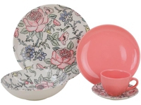 aparelho-de-jantar-cha-20-pecas-haus-ceramica-rosa-redondo-soho-jardim - Imagem