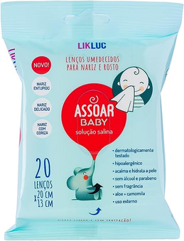 Likluc Assoarbaby Lenços Umedecidos Com Solução Salina Branco Tamanho Único