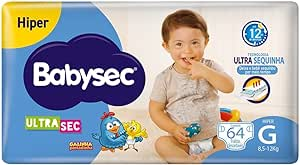 Babysec Fralda Galinha Pintadinha Ultrasec G 64 Unids