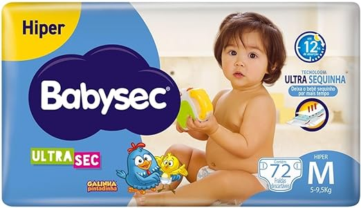 babysec-fraldas-descartaveis-ultrasec-galinha-pintadinha-72-unidades-tamanho-m-5-9-5-kg-babysec-azul-m-oaqj - Imagem