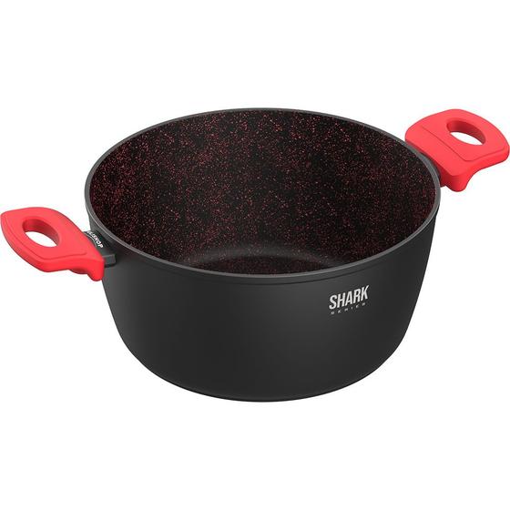 Imagem do produto Panela Polishop Ichef Home Family Size Shark Series Vermelha 24cm na loja Magazine Luiza