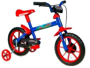 Bicicleta Infantil Aro 12 Verden Bikes Jack - Azul e Vermelha com Rodinhas