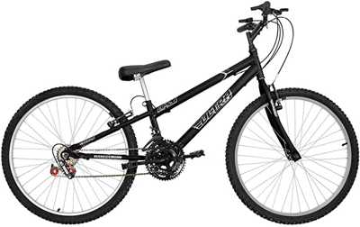 bicicleta-ultra-bikes-rebaixada-aro-26-reforcada-freio-v-brake-18-marchas-preto-fosco - Imagem