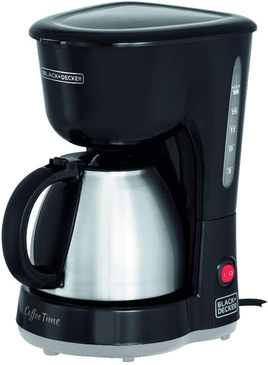 black-decker-cafeteira-eletrica-com-jarra-em-inox-porta-filtro-removivel-e-placa-aquecedora-220v - Imagem