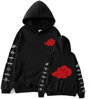 blusa-moletom-naruto-frentecostas-nuvem-akatsuki-aldeia-renegadas - Imagem