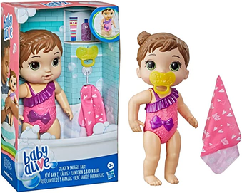 Boneca Baby Alive Banho Carinhoso Morena - Para brincar dentro e