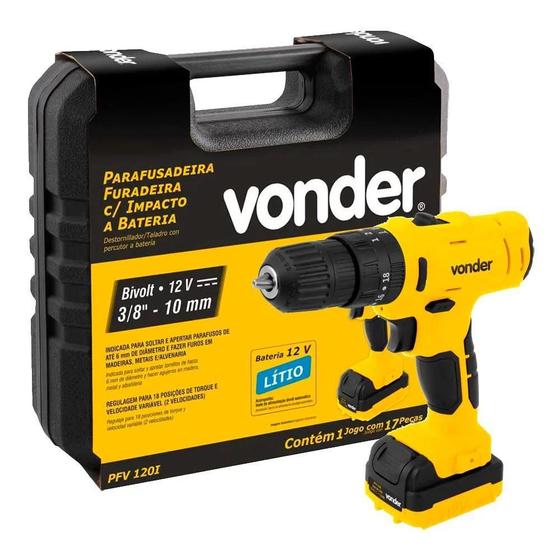 parafusadeirafuradeira-impacto-vonder-12v-bivolt-pfv120i - Imagem