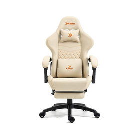 cadeira-gamer-kbm-gaming-tempest-cg600-branco-com-almofadas-descanso-para-pernas-retratil-reclinavel-kgcg600br - Imagem