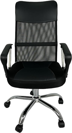 cadeira-para-escritorio-diretor-giratoria-ergonomica-em-tela-mesh-rohden-home-office-preta - Imagem