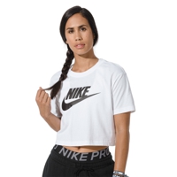 camiseta-cropped-nike-sportswear-essential-cr-feminina-brancopreto - Imagem