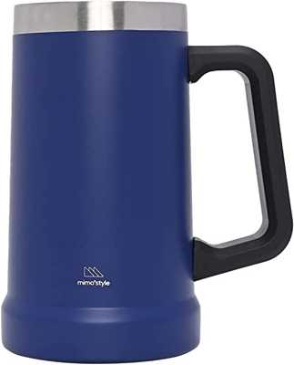 caneca-termica-de-aco-inox-azul-700ml - Imagem