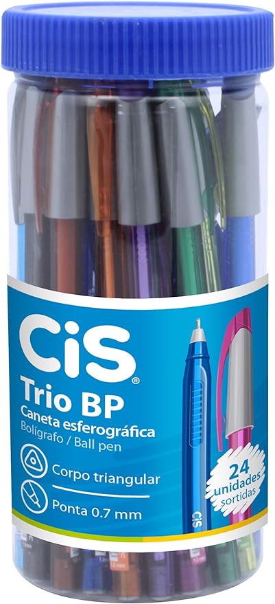 caneta-esferografica-cis-trio-bp-524400-multicor-pacote-de-24 - Imagem