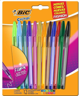 Canetas Coloridas Bic Cristal Fashion 1...