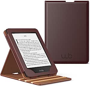 capa-kindle-paperwhite-10a-geracao-wb-premium-a-prova-dagua-auto-hibernacao-vertical-marrom - Imagem