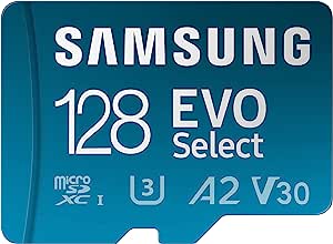 cartao-de-memoria-microsdxc-128gb-samsung-evo-select-uhs-i-u3-a2-v30-c-adaptador-mb-me128ka - Imagem