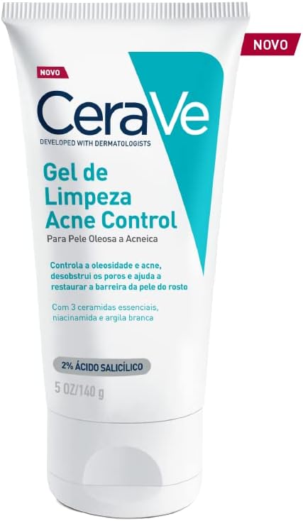Cerave, Gel de Limpeza Acne Control com Niacinamida e Ácido Salicílico, 140g