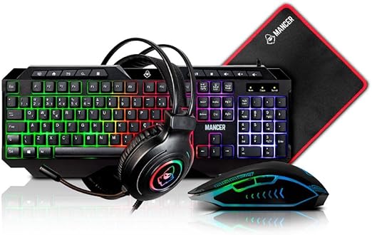 combo-gamer-mancer-orc-4x1-teclado-abnt2-mouse-3600dpi-mousepad-pequeno-headset-drivers-50mm-rainbow-mrc-orc-rbw01 - Imagem
