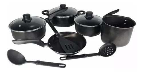 conjunto-de-panelas-8-pcs-teflon-tampas-de-vidro-promocao - Imagem