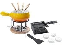conjunto-raclette-e-aparelho-de-fondue-ceramica-brinox-amarelo-1256109-16-pecas - Imagem