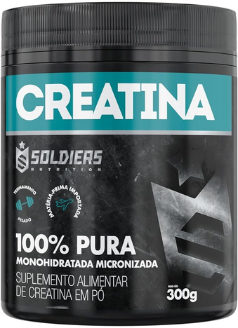 creatina-monohidratada-pote-300g-100-pura-importada-soldiers-nutrition-iexg - Imagem
