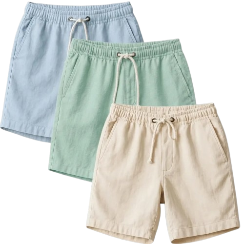 Kit 3 Shorts Masculino Bermuda Linho Verão Envio Imediato