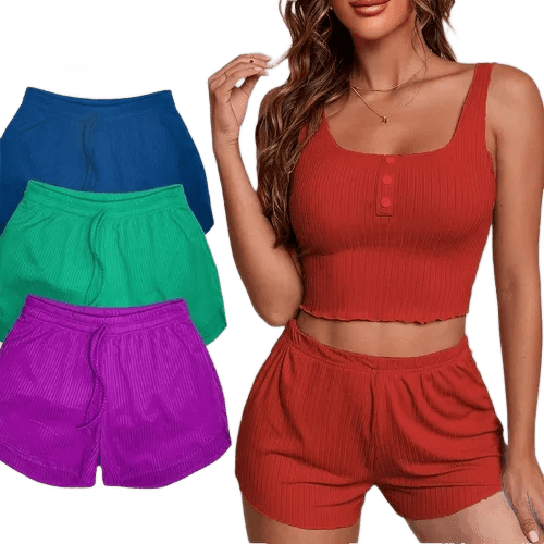 Kit 3 Shorts Feminino Canelado Malha Curto Soltinho Atacado